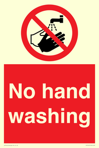 No hand washing